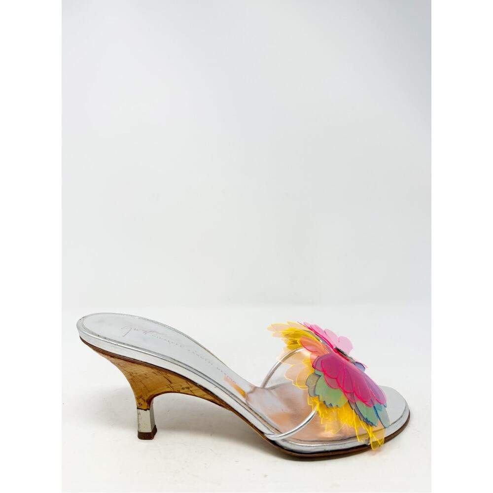 Giuseppe Zanotti Vintage Rare Butterfly Mule Heels Womens Size EU 37 - Picture 6 of 11